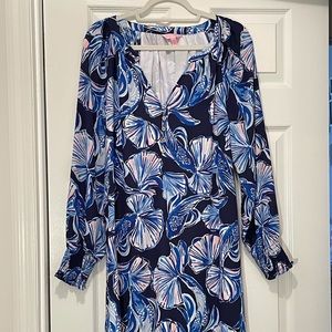 Lilly Pulitzer Brynle Dress Bright Navy Reel Life